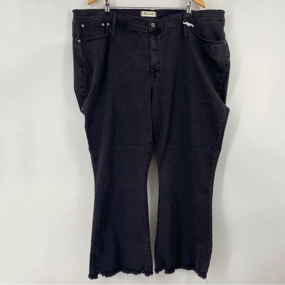 🌸 Madewell Cali Demi-Boot Chewed Hem High Rise Stretch Jeans Washed Black - Picture 4 of 8
